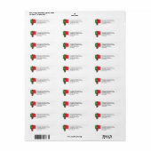 ポルトガル愛国国旗の差出人住所 ラベル (フルシート)