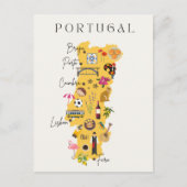 ポルトガル旅行地図 ポストカード (正面)