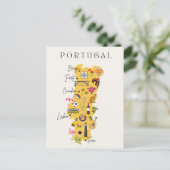 ポルトガル旅行地図 ポストカード (スタンド正面)