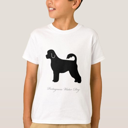 ポルトガル水犬のシルエット Tシャツ (正面)