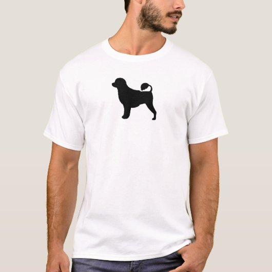 ポルトガル水犬のシルエット Tシャツ (正面)