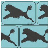 ポルトガル水犬のダイビングのライオン ファブリック (クローズアップ)