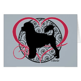 ポルトガル水犬のライオンのハートの波