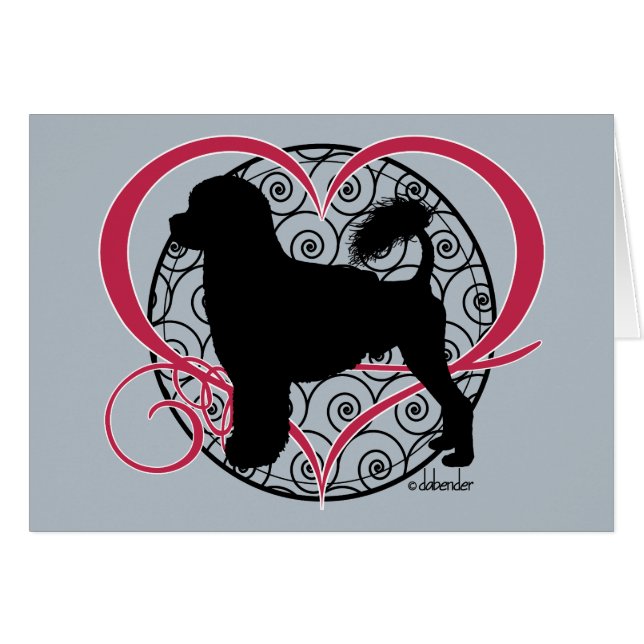 ポルトガル水犬のライオンのハートの波 (正面横)