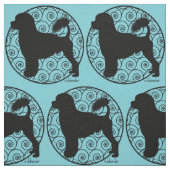 ポルトガル水犬のライオンの波 ファブリック (見本)