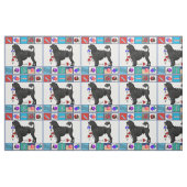 ポルトガル水犬の黒のライオン-装置6インチ ファブリック (ファットクウォーター)