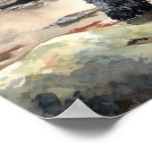 ポルトガル水犬アートプリントポスター ポスター (角)