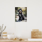 ポルトガル水犬アートプリントポスター ポスター (キッチン)