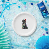 ポルトガル水犬クリスマスライトクリスマス犬の値リスト ペーパープレート (パーティー)