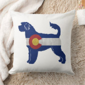 ポルトガル水犬コロラド州旗 クッション (ブランケット)