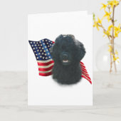 ポルトガル水犬国旗 カード (黄色い花)