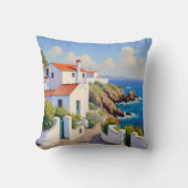 ポルトガル沿岸村枕 クッション (正面)