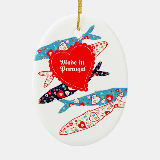 ポルトガル産イワシ セラミックオーナメント (正面)