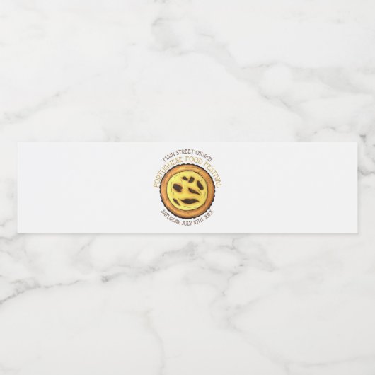 ポルトガル産エッグカスタードタルトパティシエフェスティバル ペットボトルラベル (シングルラベル)