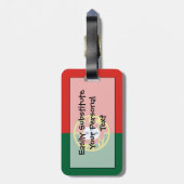 ポルトガル簡単ID個人用フラグ ラゲッジタグ (裏面縦)