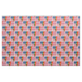 ポルトガル米国旗の地図 ファブリック (ファットクウォーター)