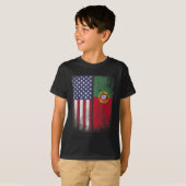 ポルトガル米州旗ポルトガルUsa Tシャツ (正面フル)