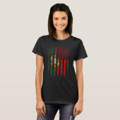 ポルトガル米州旗ポルトガルUsa Tシャツ (正面フル)