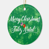 ポルトガル系アメリカ人デコレーション、フェリズ・ナタール セラミックオーナメント (左)