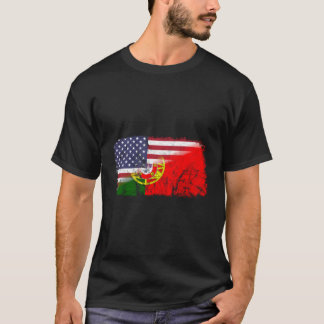 ポルトガル系アメリカ国旗Usaルソ系アメリカ国旗 Tシャツ