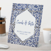 ポルトガル素朴タイルのウェディングカードとギフト 台座サイン (インサイチュ)