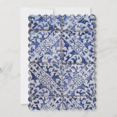 ポルトガル素朴タイル結婚式招待状 招待状 (裏面)