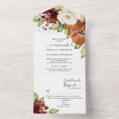 ポルトガル素朴語結婚が一招待状で オールインワン招待状 (内側)