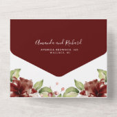 ポルトガル素朴語結婚が一招待状で オールインワン招待状 (裏面)