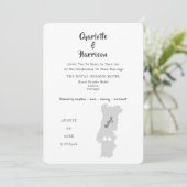 ポルトガル結婚の目的地の写真招待状 招待状 (スタンド正面)