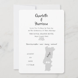 ポルトガル結婚の目的地の写真招待状 招待状