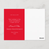 ポルトガル製のハンカチ 結婚記念日 ポストカード (裏面)