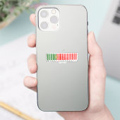 ポルトガル製のバーコードフラグ シール (スマートフォン)