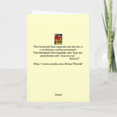 ポルトガル誕生日ピンクマウンテン縦型カード カード (裏面)