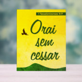 ポルトガル語の聖句 | やる気を起こさせる | インスパイアの アクリルサイン (ニュートラル)