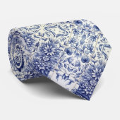 ポルトガル語の青いタイルデザイン ネクタイ (ロール)