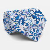 ポルトガル語の青いタイルデザイン ネクタイ (ロール)