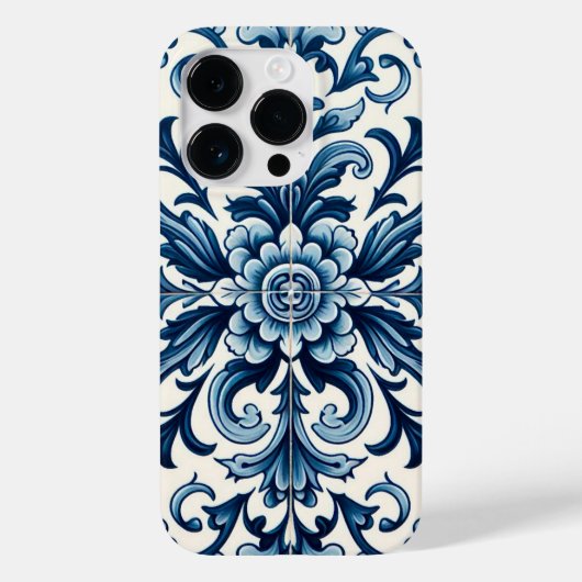 ポルトガル語の青いタイルCase-Mate iPhoneケース Case-Mate iPhoneケース (裏面)