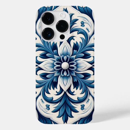 ポルトガル語の青いタイルCase-Mate iPhoneケース Case-Mate iPhoneケース (裏面)