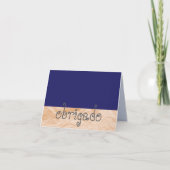 ポルトガル語はノートObrigado感謝していしています サンキューカード (正面)