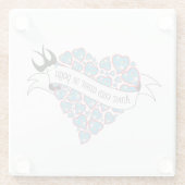 ポルトガル語を愛し図解入りの、写真付きのて愛する ガラスコースター (裏面)