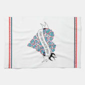 ポルトガル語を愛し図解入りの、写真付きのて愛する キッチンタオル (横)