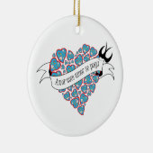 ポルトガル語を愛し図解入りの、写真付きのて愛する セラミックオーナメント (右)