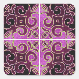 ポルトガル語アズレインスパイアホスのダークスワールデザイン スクエアシール