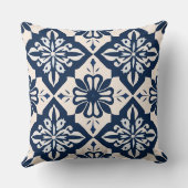 ポルトガル語アズレジョブルーとホワイト クッション (裏面)