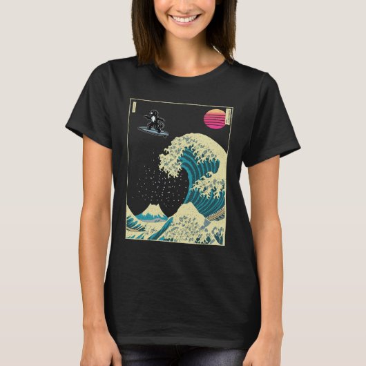 ポルトガル語ウォータードッグサーフィンオンザ神奈川 Tシャツ (正面)