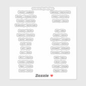 ポルトガル語カスタム英語切りビニールのシール シール (シート)