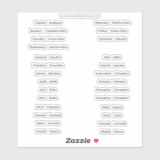 ポルトガル語カスタム英語切りビニールのシール シール