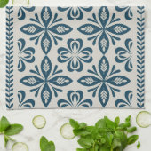 ポルトガル語キッチンタオル地中海のブルー キッチンタオル (折り畳み)