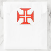 ポルトガル語クロスオーバルステッカー 楕円形シール (バッグ)