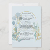 ポルトガル語コンヴェライトデカサメントオウロアズールクラロポルトガル 招待状 (裏面)